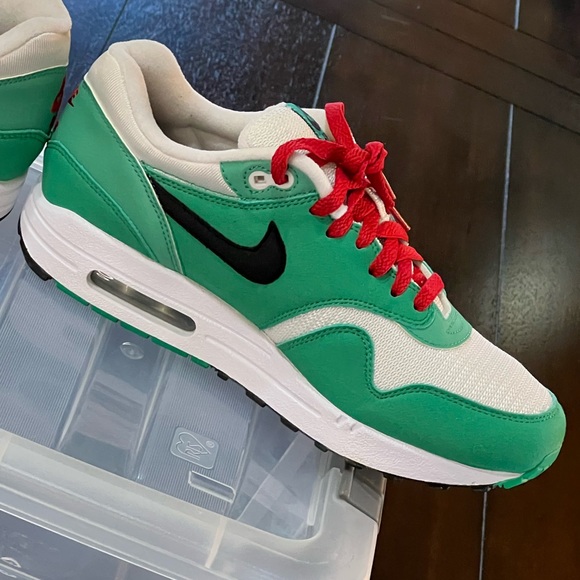 DS 2010 NIKE AIR MAX 1 NIKEID x HEINEKEN SHOES GREEN/RED/WHITE SZ MEN’S 8 RARE - Picture 7 of 14